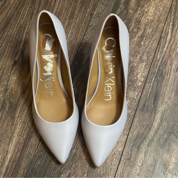 Calvin Klein Shoes - Calvin Klein Light purple leather Gayle pointy toe pumps size 8 BNWT